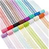 BENECREAT 17 Pezzo (2 Yards/Pc) di Pizzo Floreale in Poliestere, Nastro in Pizzo Ondulato Largo 17 Colore da 42 mm per Progetti di Cucito e Artigianato Artistico, 31 m