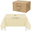 Generico 50 Tovaglie beige monouso TNT 100x100 cm resistenti tipo stoffa alta grammatura 48gr tovagliati festa ristorante pizzeria agriturismo copritavolo coprimacchia usa e getta impermeabili