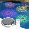 maolo Lampada LED Solare Galleggiante RGB per Piscina - IP67 Impermeabile, con Telecomando, Multicolore, Ricarica Solare, Effetti Luce per Giardino, Stagno, Fontana, Feste ed Eventi