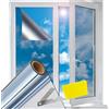 Home Markt24 Pellicola autoadesiva per finestra a specchio veneziano, 300 x 75 cm, protezione UV, isolamento termico, facile da applicare, frangivista per casa, ufficio