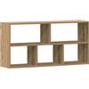vidaXL Mensola da parete in rovere 100 x 25 x 50 cm, in legno, scaffalatura galleggiante