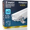 Eurocali Profilo Angolari da 2 metri in Alluminio Bianco per Strisce LED Schermatura Opaca ingombro max striscia led 12.1mm - 19 x 19 - Pacco da 2 profili (4m)