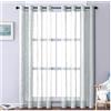 HOME ZEN HOUSEHOLD LINEN TENDA 140X280 cm con 8 anelli IRIS effetto lino per interni (GRIGIO FREDDO)