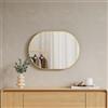 EMKE Specchio da Parete Ovale 45x60 cm - Specchio da Bagno con Cornice Dorata Elegante, Specchio Decorativo Orizzontale o Verticale per Tutti gli Spazi