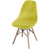 FANSU Velluto Coprisedie con Schienale 1/2/4/6 Pezzi Elasticizzato, Nordico Sedia Scandinave Fodere Coprisedia per Sala da Pranzo Copertura per Cucina Ufficio Soggiorno (Erba Verde,4 Pezzi)