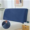 KAYBTNT Copri Testata Letto Matrimoniale in Velluto, Copri Testiera Letto Matrimoniale Elasticizzata, Copritestiera Protezione a Tinta Unita, Copertura Copritestata Letto (Blu Navy, 120-140cm)