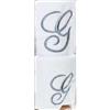 RICAMI FIORENTINI BALDI Set Asciugamani con Iniziale, Spugna di Cotone 100% 400 gr/mq, 2 Pezzi: Viso+ ospite. Idea Regalo. (Lettera G) Grigio