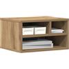 vidaXL Supporto per Stampante Rovere Artigianale 40 x 32 x 22,5 cm, Supporto per Stampante Rettangolare Moderno, Organizer per Ufficio, Legno ingegnerizzato, Accessorio Salva Spazio