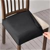 ZZDZW Coprisedie no Schienale 2/4/6 Pezzi, Copri Sedie Da Cucina, Coprisedie Elasticizzato, Coprisedia Antigraffio Gatto, Copri Sedia Soggiorno, Coprisedie Universali Sala Da Pranzo ( Color : Black , Size :
