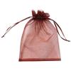 PLECUPE 100 Pezzi 13x18cm (5x7 Pollici) Sacchetti Organza Sacchetti Regalo, Multicolori Organza Bags Saccgetti Portaconfetti Borse Gioielli Sacchetto di Caramelle - Marrone