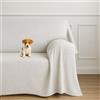 Farè - Telo Salva Divano - Copridivano IMPERMEABILE in tessuto arredo Antimacchia ideale per cani, gatti e bambini - Made in Italy | 350 x 270 cm | ARMOR bianco