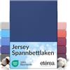 etérea Himmlische Qualität etérea Jersey lenzuolo con angoli 100x200-120x200 cm Marina Militare Epaisseur 15-25 cm - 100% Cotone - Oekotex materasso Letto copripiumino - lenzuola 100x200cm - 120x200cm Blu