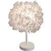 GUANSHAN Lampada da comodino a fiori in seta bianca Paralume da comodino Paralume in piuma Lampada da tavolo Paralume per soggiorno Camera da letto Decorazione domestica