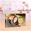 Inciso - Foto Personalizzata Cristallo con Stampa UV ad Alta Definizione - Portafoto in Cristallo da Personalizzare per Anniversario, Compleanno, Coppia (11,5 x 7,5 cm - Orizzontale)