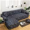 OKJK Copridivano Angolare Stampato OKJK, Copridivano Chaise Longue Elasticizzato Con Penisola, Per Divano In Pelle, Lavabile In Lavatrice, Color 17, XL (235-300 cm), 1 Pezzo