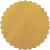 PuntoCasaStore 100 PZ Velo VELI di Fata Tulle Organza VELETTI BOMBONIERE DIAM.24 CM Tondo Smerlato Fai da Te Confetti Oro