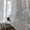 izielad Tende di Pizzo Tenda per Finestre in Pizzo Trasparente Ricamate Floreali per Camera da Letto Soggiorno Tende Ricamate Bianco LxA 200x270cm