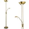 hofstein LED Piantana in Metallo Lampada a Stelo Color Ottone Antico Stile Design