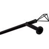MDEKOR Bastone per tende nero, 180 cm, 1 binario, 19 mm, in metallo, fissaggio a parete, SPACE