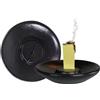 Generico N.2 Piattino bruciatore per carta Eritrea da bruciare e bastoncini aromatici incenso (Nero)