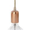 AMARCORDS - Portalampada E27 vintage in metallo edison retro per lampada a sospensione. Stile industrial finitura RAME