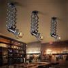 XIHOME Lampada a sospensione da soffitto in stile industriale vintage, 220 V, montaggio a incasso, con bracci estensibili singoli, con 4 foglie ad angolo di fascio regolabile (lampadina LED E27 non