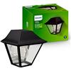 Philips Alpenglow Applique LED, Lampada da Esterno, Resistente a Intemperie IP44, Durevole, Alluminio, Design Classico, Nero, Lampadina E27 Venduta Separatamente