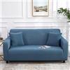 Odot Copridivano 4/3/2/1 Posti,Colori Solidi Moderni ed Eleganti Copridivano Elasticizzato Universale, Copri Divano AntiGraffio, Copri Divano con Braccioli, Fodera Divano (Blu Lago,2 Posti)