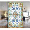 LXDWEI Pellicola per finestre Privacy Stile Chiesa Europea, Vetro Macchiato Senza Colla, Adesivo Statico Decorativo, Effetto Smerigliato, Adesivi per Finestre 60x100cm (23.62''x39.4'')