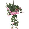 Generic Fiori artificiali per esterni, fiori di geranio finti da appendere, resistenti ai raggi UV, in plastica, non sbiadiscono, decorazione per pareti e recinzioni da giardino estivo, per matrimoni, casa