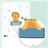 Stellasticker - Adesivo porta cameretta personalizzato con nome - decorazione da porta per bambini - facile da applicare e si rimuovere senza residui - ideale per maschietti e femminucce (leone)