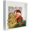 BD ART 3D Box Cornice per Foto 28x28 cm Profonda 3 cm Cornice Foto con Foglio Plexiglass Trasparente - Bianco Passe-partout 19x19 cm bianco piazza Decorazioni Fai da Te