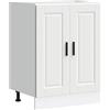 vidaXL Base da Cucina Porto Bianco in Legno Multistrato, Mobile Base lavello, Mobile Cucina Base con Anta, Mobile Base lavello
