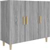 vidaXL Credenza Grigio Sonoma 90x34x80 cm in Legno Multistrato