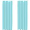 vidaXL Tende in Voile con Occhielli 2 pz Turchese, Tenda a Rete, Tenda Trasparente, Voile per Finestra, Trattamento Finestra, Tenda Pura Voile