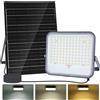 Aigostar- Faro led esterno con grande pannello solare,16000mAH,Batteria di grande capacità,dimmerabile 3000/4000/6500K,IP66,Faretto led da esterno solare con telecomando per esterno e giardino