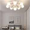 DHGIE iera A LED Illuminazione Del Soggiorno Plafoniere Nelle Stanze Dei Ragazzi E Delle Ragazze Camera Dei Bambini Colore Regolabile Paralume In Vetro Colorato lampadari sospesi moderni (Color : bia