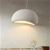 Lfoute Lampada A Sospensione Wabi-Sabi Lampada Moderna E27 Lampadario Tavolo Da Pranzo Creativa Paralume In Pietra Imitazione Per Sala Da Pranzo Camera Da Letto Soggiorno Cucina Isola Corridoio Bianco(40CM)