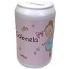 LolaPix Salvadanaio Bambini Latta Personalizzato con Nome. Regali per Bambini Personalizzati. Vari Disegni. Ceramica di Alta qualità. Cappuccio di Plastica sul Fondo. Ballerina Blu