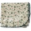 PARAMAISON Tovaglia Plastificata Antimacchia Provenzale 150x150 cm Verde | Tovaglia Quadrata Impermeabile da 4 Posti in Cotone e Poliestere, con Ampio Volant, Ideale Per Cucina e Giardino