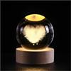 Smoohh Ludosphere Lamp, 3D Galaxy Crystal Ball Night Light, Galaxy Lights for Bedroom with LED Light Base, Crystal Ball Night Light Glass Ball Night Lamp(Heart)
