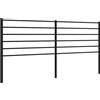 vidaXL Testiera di Ricambio in Metallo Nero 180 cm