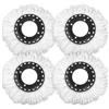 IBK Set 2 Dischi di Ricambio Universali in microfibra per Mocio Mop Rotante, Kit 4 Dischi Testina Sostitutiva Tondo riutilizzabili lavabili (Diametro 16CM) (4)
