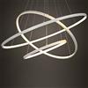 Eurekaled - Lampadario a sospensione LED moderno 3 anelli B40, luce naturale