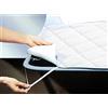 Home Tresor - Coprirete Coprimaterasso Trapuntato Impermeabile, Copri doghe Letto con Elastici e Ganci 100% Microfibra Poliestere, Bianco (Singolo cm. 90 x 200)
