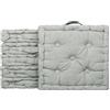 Il Gruppone Passione Casa Set 6 Cuscini per Sedie 40x40 cm - Cuscini Quadrati Trapuntati Spessore 6 cm con Maniglia, 100% Cotone - Cuscino Imbottiti per Cucina o Interno - Colori Resistenti ai Lavaggi di 40° - Grigio Melange