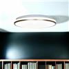 Licht-Erlebnisse Plafoniera LED piatta, plafoniera bagno, bianco, oro, plafoniera rotonda, L:38 cm, 24 W, 4000 K, bianco neutro, plafoniera corridoio cucina bagno
