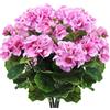 Marooma 4 Pezzi Cespuglio di Geranio Artificiale, Fiori Artificiali Pianta di Fiori di Seta Finti, Gerani di Fiori Finti Bianchi, Cespugli Finti Gerani Finti per Esterni, Piante