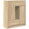 vidaXL Credenza con Cassetti e Ante Rovere Sonoma 73x31x90 cm, armadietto, Armadio credenza, Armadio da corridoio, Armadio Buffet, Armadio da Cucina