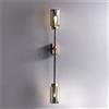 AMUCK Prontoni murali decorativi moderni, lampada da parete creativa interna, PORTATO Luce a parete con tonalità in vetro grigio fumo, apparecchi di illuminazione artistica nordica for soggiorno camera da l